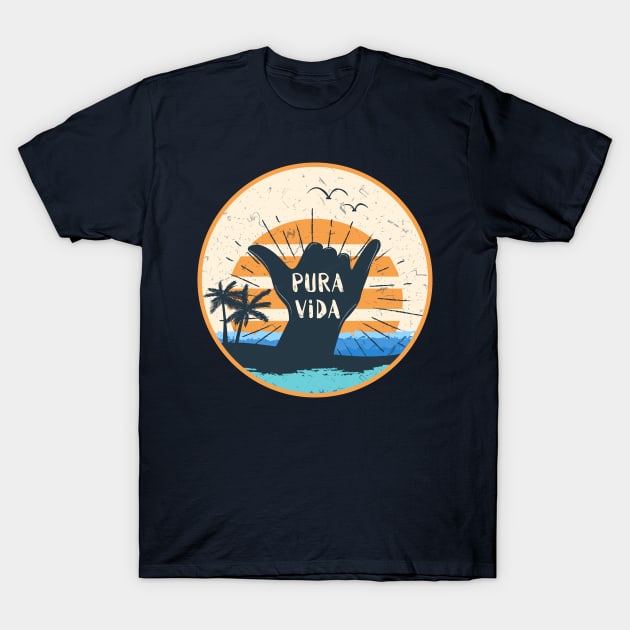 Pura Vida - Shaka Sign T-Shirt by sqwear